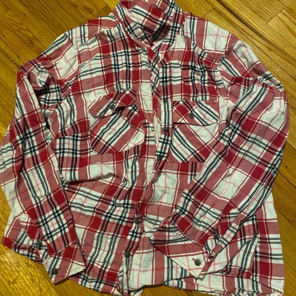 Pink Flannel Pattern Button Down - Picture 3 of 4